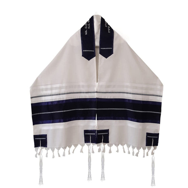 White and Blue Tallit, Bar Mitzvah Tallit Set, Tallit Prayer Shawl, Custom Tallit, Modern Tallit, Contemporary Tallit, Tzitzit