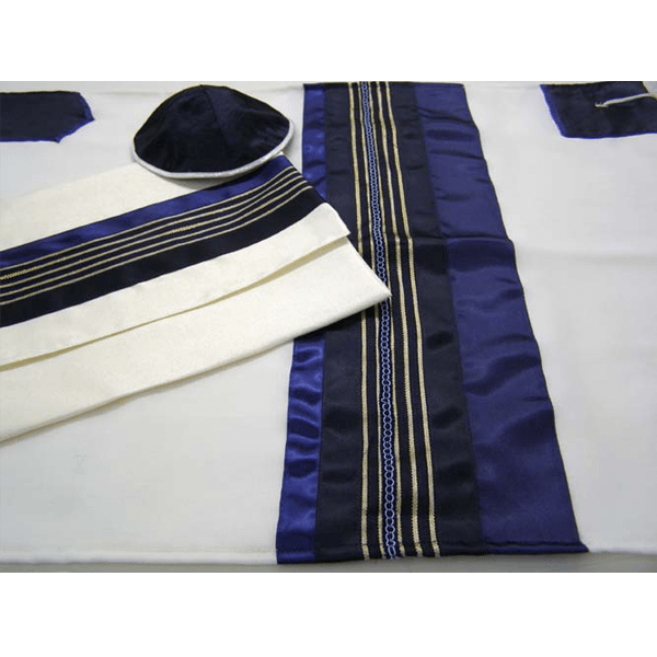 Talit Royal Blue, Bar Mitzvah Tallit, Wool Tallit, Wedding Tallit, Jewish Prayer Shawl, Custom Tallit