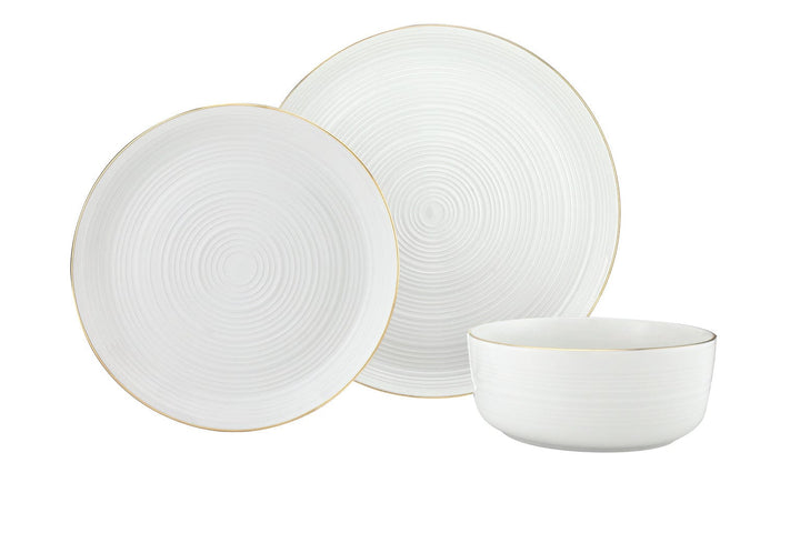 Linear Gold 12 Pc Porcelain Se-0