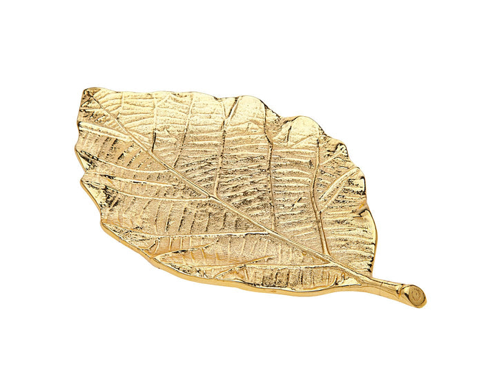 Gold Finish Leaf Tray - Large-1