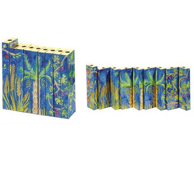 Accordion Hanukkah Menorah - The Seven Species 