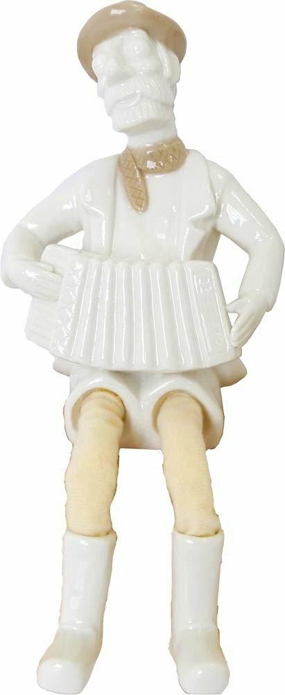 Accordion Player Seated Porcelain 