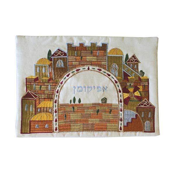 Afikoman Cover - Embroidered - Jerusalem 