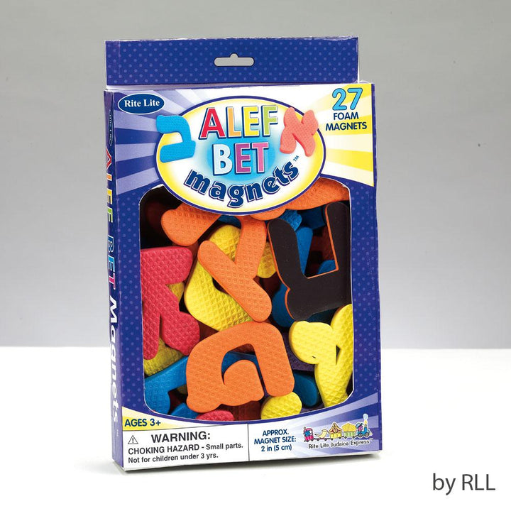 Alef Bet Foam Magnets, 27 Letters, Color Box EVERYDAY 