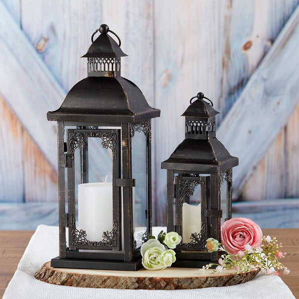 Antique Black Ornate Lantern - Small Antique Black Ornate Lantern - Small 