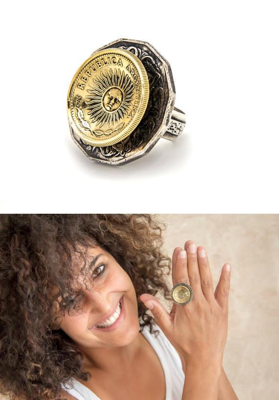 Argentina & Australia 2-Coin Ring RINGS 