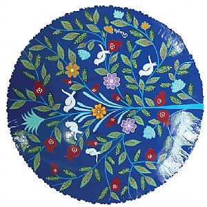 Artistic Painted Metal Large Bowl by Glushka - Pomegranate 