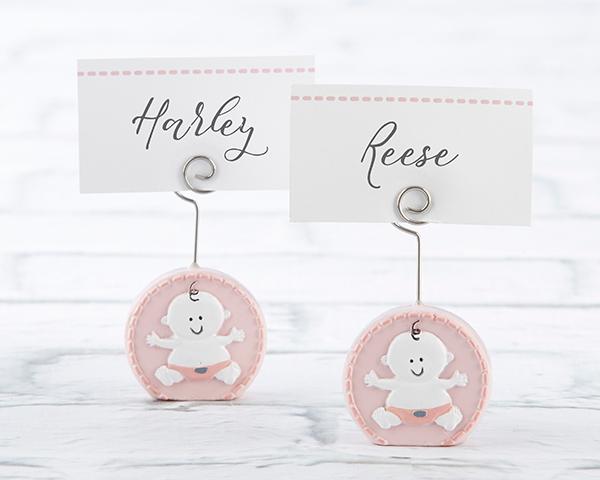 Baby Girl Pink Place Card Holder (Set of 6) Baby Girl Pink Place Card Holder (Set of 6) 