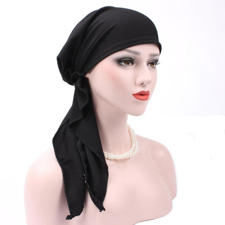 Bandanas Women Ruffle Headscarf Pre-Tied Tichel for Ladies apparel 