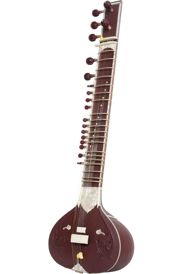 banjira Standard Single Toomba Sitar - Burgundy Sitars 6-String (Khan Style) 