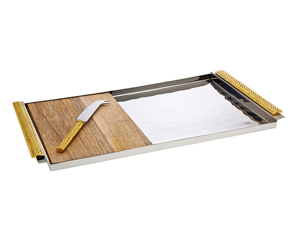 Herringbone Wood Board/knife-0