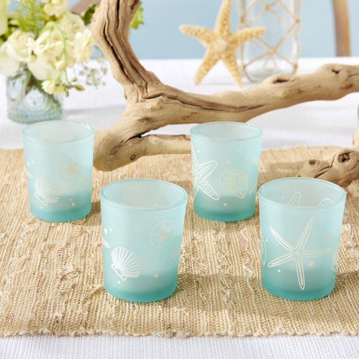 Beach Party Frosted Glass Votive (Set of 4) Beach Party Frosted Glass Votive (Set of 4) 