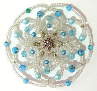 Beaded Kippah For Women In 50 Color Designs ! Baby Blue 