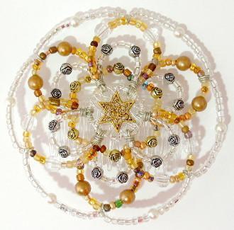 Beaded Kippah For Women In 50 Color Designs ! Fire and Ice 