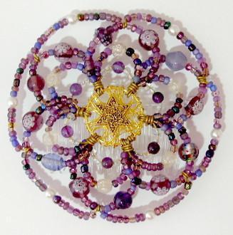 Beaded Kippah For Women In 50 Color Designs ! Purple Royalty 