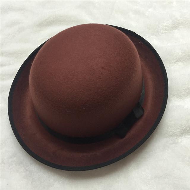 Beige & Brown Bonnet Round Top Fedora Bucket Hats For Women Headwear Brown 