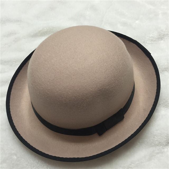 Beige & Brown Bonnet Round Top Fedora Bucket Hats For Women Headwear Khaki 
