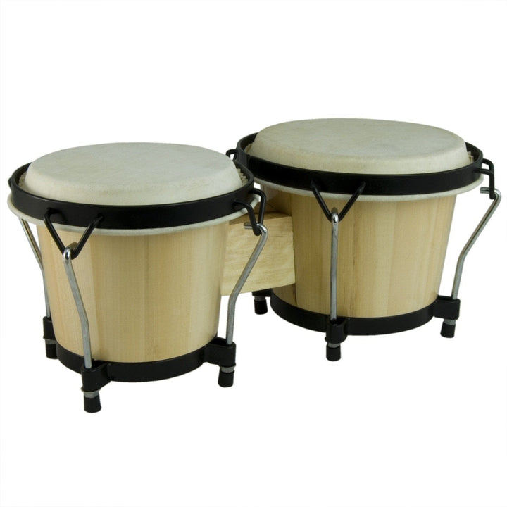 Biblical Bongo Drums Natural / Black Frame 