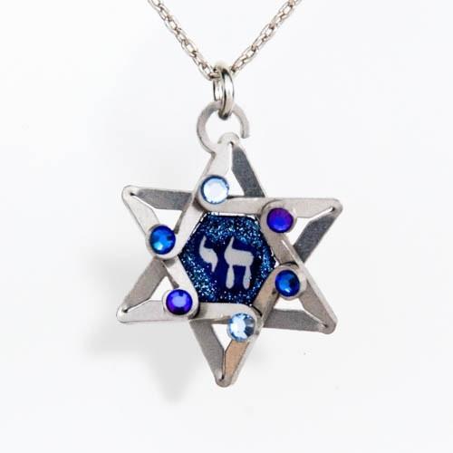 Blue Star & Chai Necklace None Thanks 