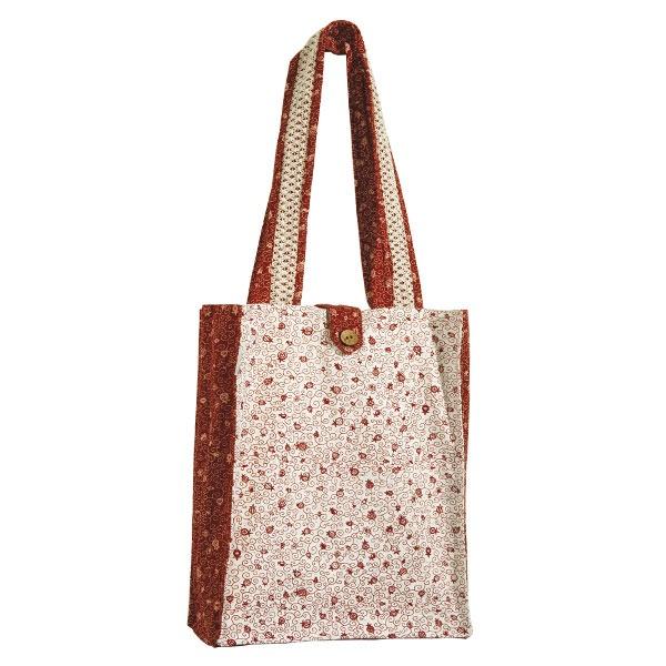 Book Bag - Thick - White/Red 
