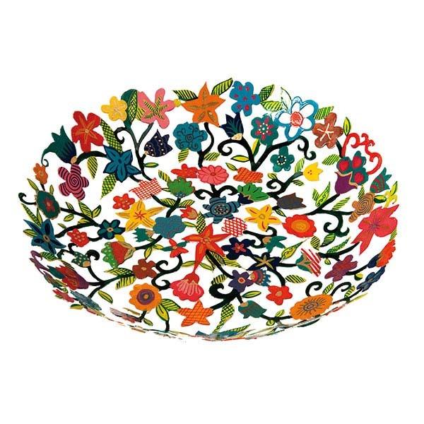 Bowl - Laser Cut + Hand Painted - Flowers 