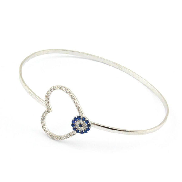 Bracelet - Blue Bangle Heart Love jewelry 