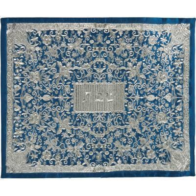 Challah Cover - Fully Embroidered Blues 