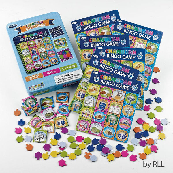 Chanukah Bingo Game, 6 Boards, Collectible Tin Chanukah 