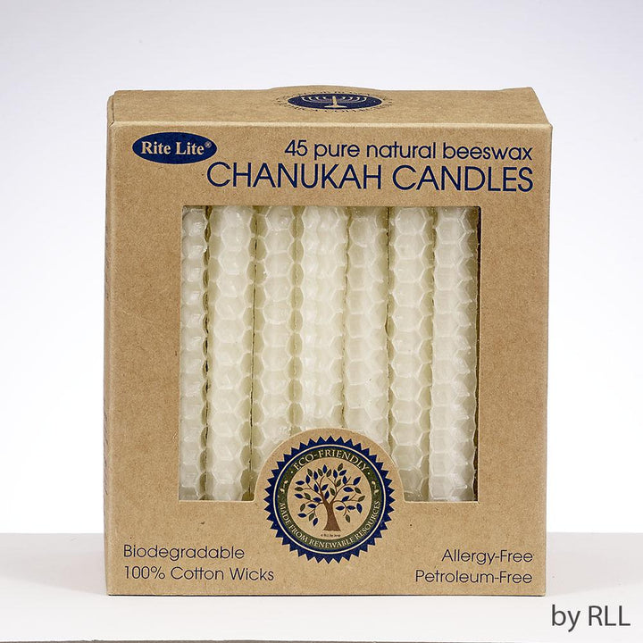Chanukah Candles, Honeycomb Bswax, Nat.color, 45/recycle Box Chanukah 