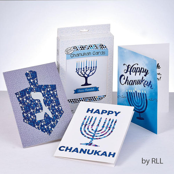 Chanukah Cards, 12 Cards & Envelopes, Assorted, Gift Box HAN 