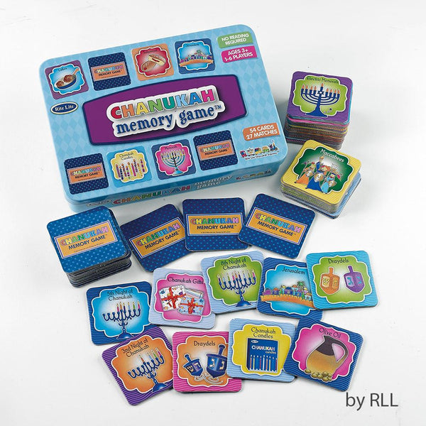 Chanukah "memory" Game, 7" X 5", 54 Cards, Collectible Tin Chanukah 