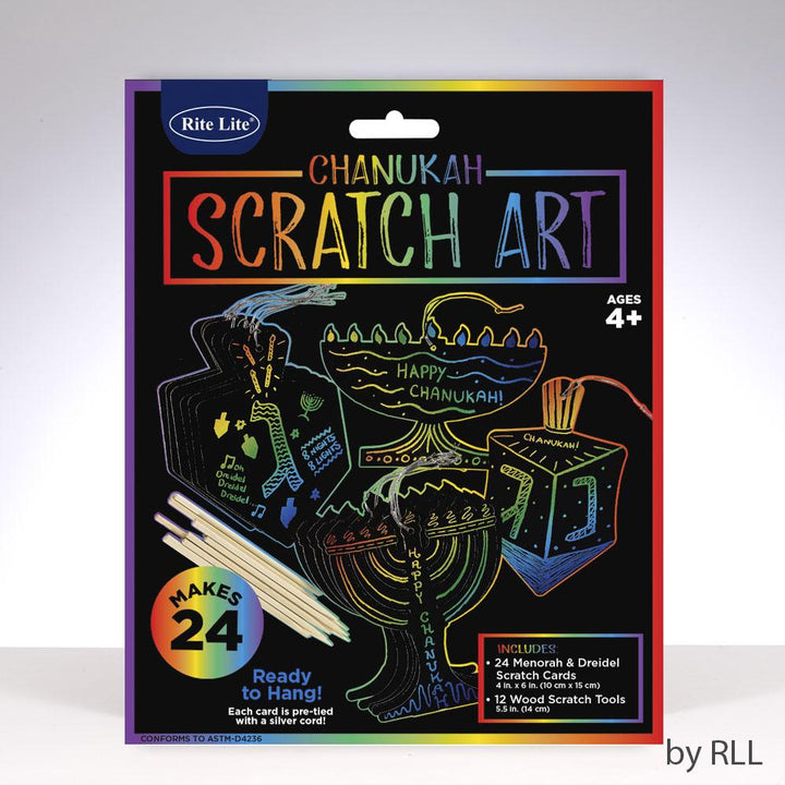 Chanukah Scratch Art, Makes 24, Header Chanukah 