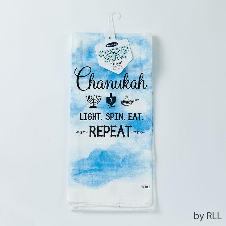 "chanukah Splash" Tea Towel, Printed,15" X 25", Tag Chanuka 