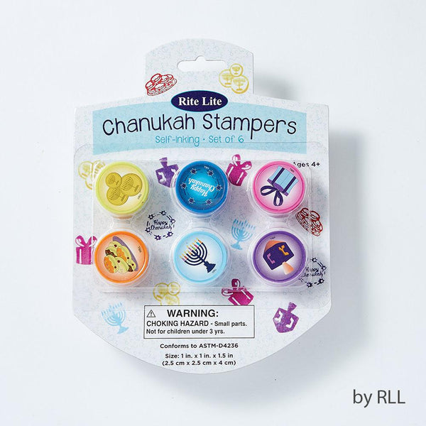 Chanukah Stampers, 1.5", Multicolor, 6/card HAN 