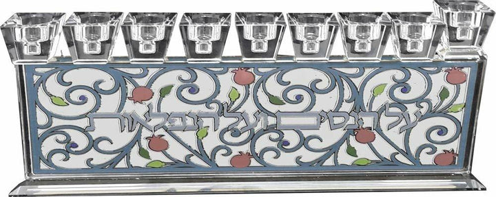 Chanukkiah Rectangle with Decoration 