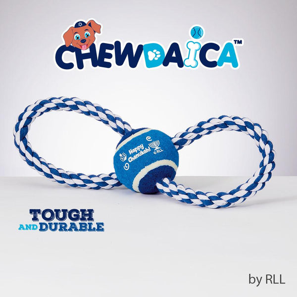 "chewdaica"™, Chanukah Rope Dog Toy, 10", Tag Chanukah 