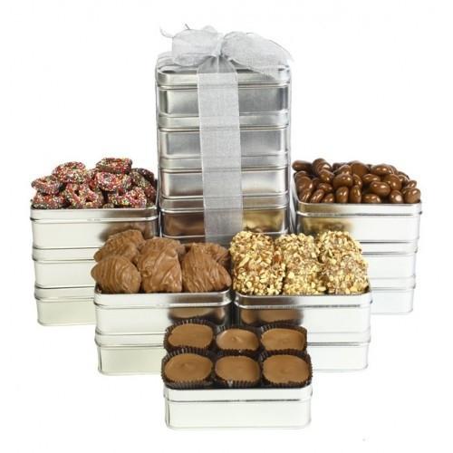 Chocolate Gift Tower - Kosher Gift Tins Gift Basket 