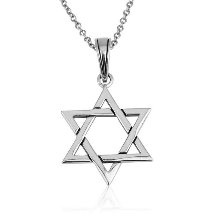 Classic David Star Silver Pendant Beautiful Traditional Symbol Jewelry Holy Land Jewish Jewelry 