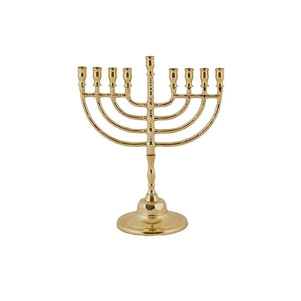 Classic Hanukkah Menorah - Bronze - Circles 
