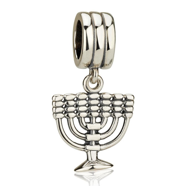 Classic Menorah Hanging Charm Pendant 925 Sterling Silver Classic Jewish Jewelry Jewish Jewelry 