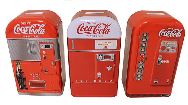 Coca Cola Classic Vending Machine Tin Charity Boxes 