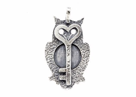coin necklace with the Crown coin medallion and owl wise jewelry ahuva coin jewelry Pendant 