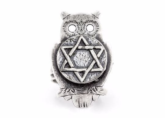 Coin ring with the Star of David coin medallion on owl ahuva coin jewelry owl jewelry RINGS 