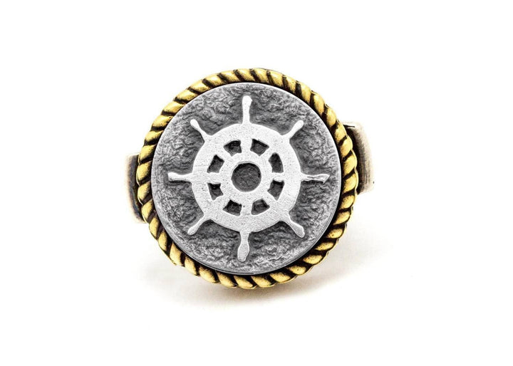 coin ring with the Wheel coin medallion sea jewelry wheel ring ahuva coin jewelry RINGS 