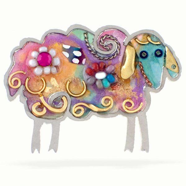 Colorful Fluffy Sheep Pin Pin 