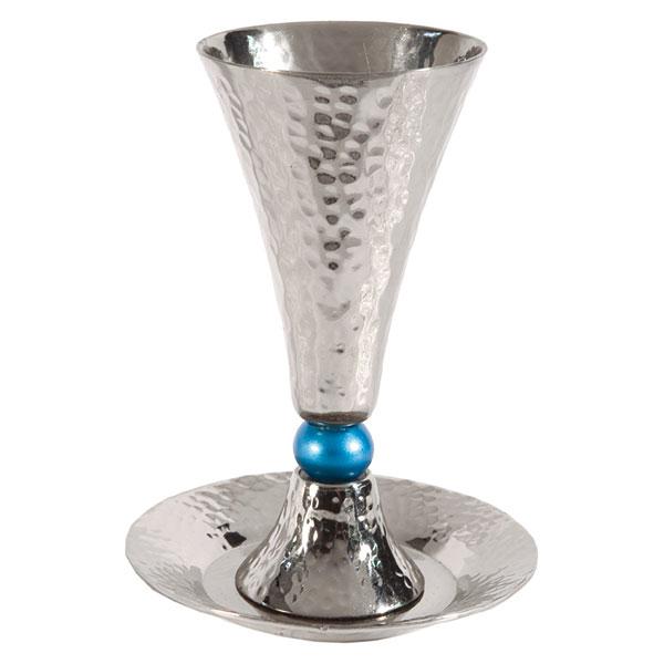 Cone Kiddush Cup + Turquoise Ball 