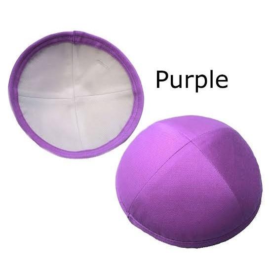 Cotton Kippahs In All Colors Purple Same As Kippah 