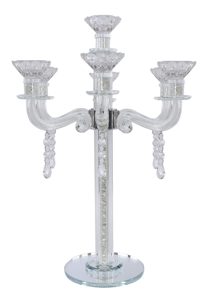 Crystal Candelabra clear Filing 7 Branch Hanging Crystals Schonfeld Collection 