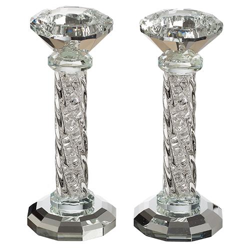 Crystal Candlesticks 16.5 Cm With Stones 5454 