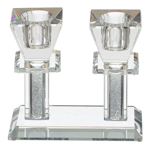 Crystal Candlesticks 8.5 Cm With Stones Candle Holders 